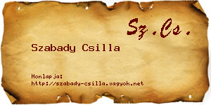 Szabady Csilla névjegykártya